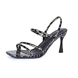 Women's High Heels Square Open Toe Sandals Summer...