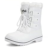 POLAR Womens Snow Boot Nylon Short Fur Rain Winter...