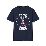 1776-1926 Cowboy Boot T-Shirt Vintage Patriotic Western...