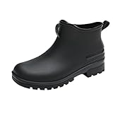 Women Men Short Rain Boots, Flat Heel Non-slip Kitchen...