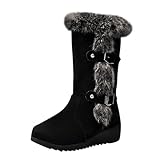 Women's Mid Calf Snow Boots for Women,Suede Double...