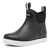 Lezzglt Women's Deck Boots, Rubber Rain Boots Chelsea...