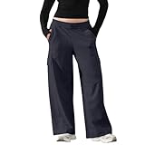 Women's Wide Leg Casual Pants Drawstring Waist Straight...