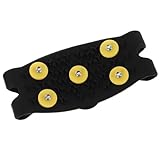 OSALADI Silicone 5-Tooth Ice Cleats for Shoes Non-Slip...