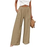 bawilom Womens Casual Wide Leg Pants High Waist Palazzo...