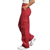 Beessbest Cargo Pants Women Elastic High Waist Travel...