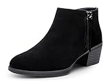 Vepose Women's Suede Leather Low Booties, Extra Wide...