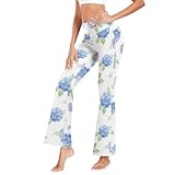 CHIFIGNO Women's Fashion Yoga Pants Flare, High Waist...