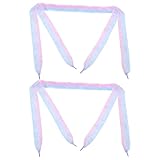 NOLITOY 4pcs Women’s Wide Flat Organza Shoelaces 1.2m...