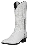 Texas Legacy Mens #130 White Cowboy Boots Alligator...