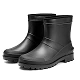 pfoosnd Ankle Rubber Rain Boot Mens Ankle Rain Shoes...