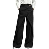 bawilom Womens Wide Leg Cotton Linen Pants Casual...