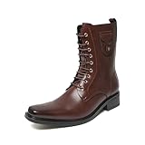 Men's Oxford Ankle Boots Lace-Up Side Zip Fashion...