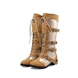 Kekonaca Women Buckles Straps Combat Boots Motorcycle...