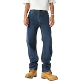 Men Fashion Casual Solid Denim Pants Vintage High...