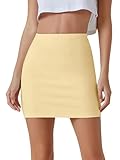 Verdusa Women's Basic High Waisted Pencil Bodycon Short...