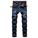 FUNRKLI Winter Warm Lined Skinny Jeans Men Slim Fit...