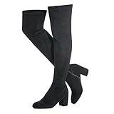 N.N.G Women's Over The Knee Boots, Faux Suede, Block...