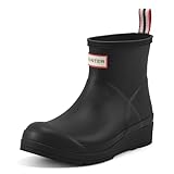 Hunter Women's Play Short Rain Boot, Black, 8