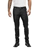 ETHANOL Stretch Fashion Casual Leather Pants APL44798SK...