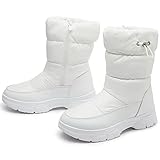 Womens Winter Boots Snow Boots For Women Black Mid Calf...