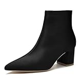 Women's Sexy Satin Short Boots Closed Pointed Toe...