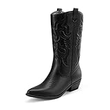 DREAM PAIRS Women's Cowboy Boots Pull On Cowgirl Boots...