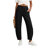bawilom Womens Baggy Wide Leg Pants Elastic Waisted...