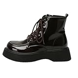 MACEFIL Platform Ankle Boots for Women Goth Patent...