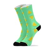 Watermelon Green Print Crew Socks for Women Men Boot...