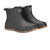 Men's Ankle Rain Boots Waterproof Slip-On Garden Shoes...