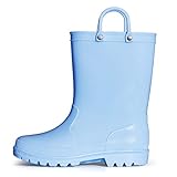 K KomForme Kids Girls & Boys Rain Boots with Easy-on...