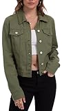andy & natalie Women's Denim Jackets Trendy Long Sleeve...