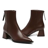 Silanway Women's Pointed Toe Ankle Boots Elegant Block...