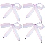 OATIPHO 4pcs Wide Organza Shoelaces 1.2m Gradient Flat...