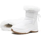 XRH Women's Black Waterproof Snow Boots Winter Mid Calf...