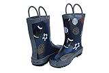 Foxfire for Kids Navy Rubber Boot Gray Trim Baseball...