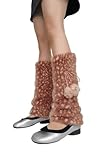 OCUH Deer Leg Warmers Cutecore Fur Leg Warmers Y2k...