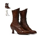 Victorian Boots for Women Vintage Mid Calf Comfortable...