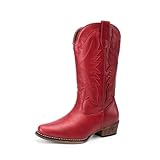 DREAM PAIRS Cowboy Boots for Women Cowgirl Western Mid...
