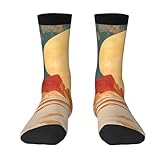 MROWYC White Desert Print Mid Calf Sports Socks...