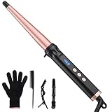 Tapered Curling Wand Iron 0.5 to 1 Inch with Tourmaline...