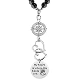 My Heart is Where His Boots are Car Charm, Military...