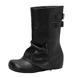 Black Women Casual Winter Stylish Flat Ankle Boots Lace...