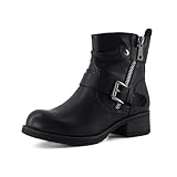 Dunes Max Motorcycle Womens Ankle Boots – Comfortable...