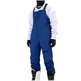 Men Waterproof Snow Bibs Insulated Overalls Thermal...