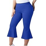 JOAU Womens Flare Capri Leggings Tummy Control High...