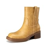 Athlefit Ankle Boots for Women Low Heel Square Toe...