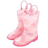 NSQFKALL Kids Prints Mid-Calf Rain Boots with Hnadle...
