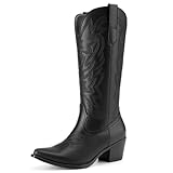 Athlefit Cowboy Cowgirl Boots for Women Fashion Low...